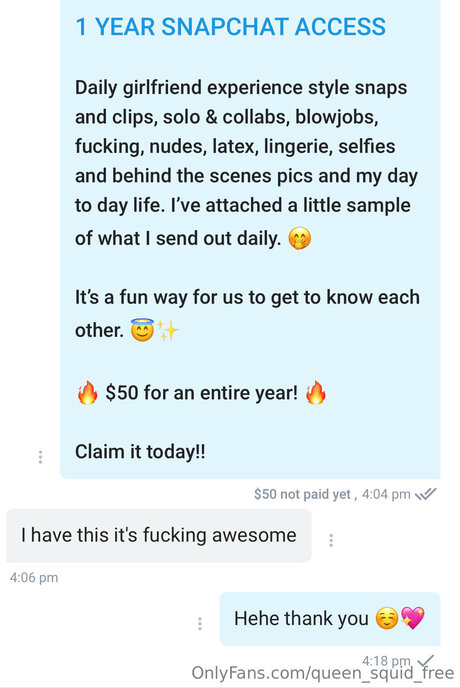 Foto di nudo di fuga di OnlyFans di Queen Squid Free