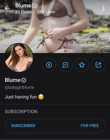 Foto di nudo di fuga di OnlyFans di Blume