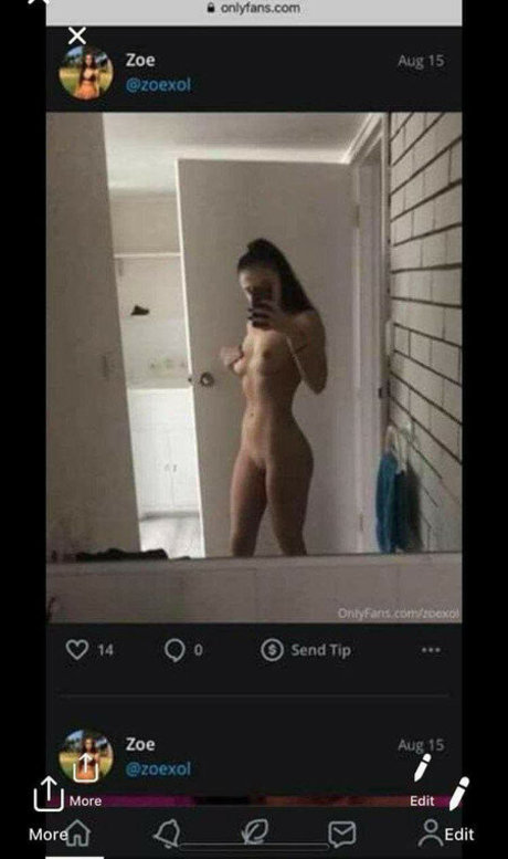 Foto di nudo di fuga di OnlyFans di Zoe Olssen