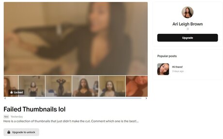 Foto di nudo di fuga di OnlyFans di Ari Leigh Brown