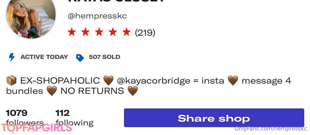 Foto di nudo di fuga di OnlyFans di Hempresskc #1865