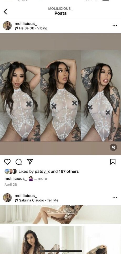 Foto di nudo di fuga di OnlyFans di Molilicious