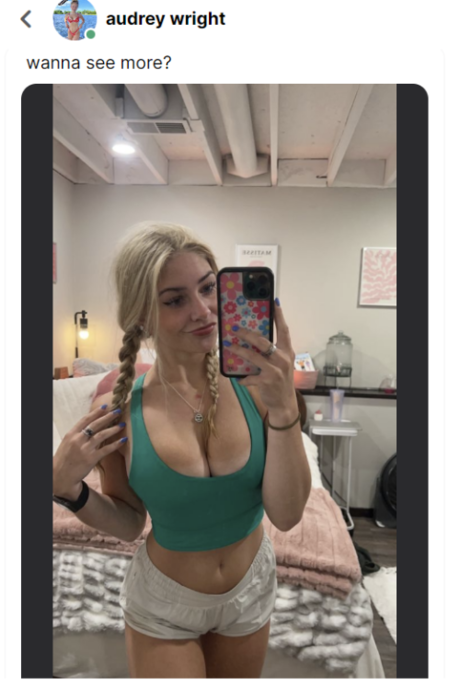 Foto di nudo di fuga di OnlyFans di Audrey Wright