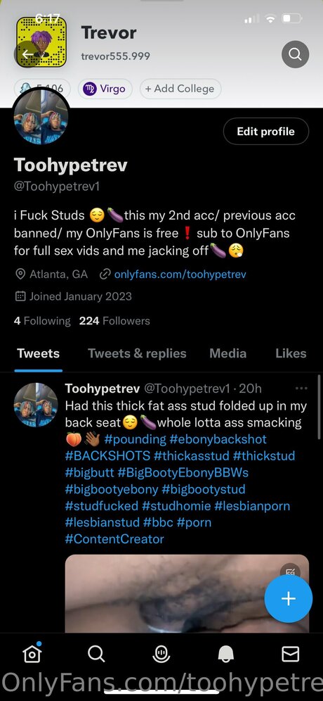 Foto di nudo di fuga di OnlyFans di Toohypetrev