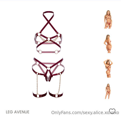 Foto di nudo di fuga di OnlyFans di Sexy Alice Xoxoxo