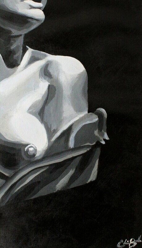 Foto di nudo di fuga di OnlyFans di Gray Scale