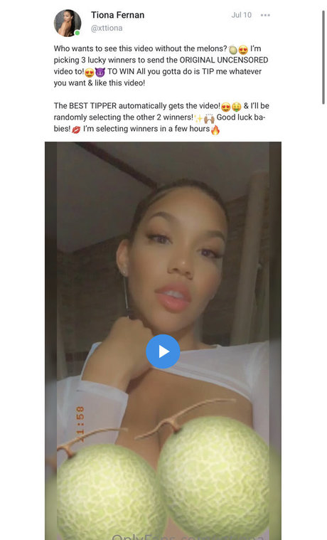 Foto di nudo di fuga di OnlyFans di Tiona Fernan