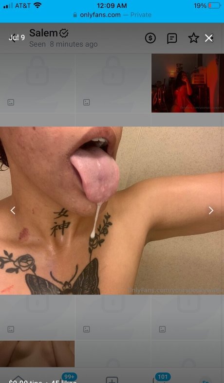 Foto di nudo di fuga di OnlyFans di Yourspookywaifu