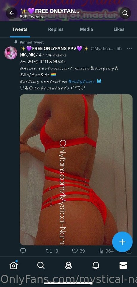 Foto di nudo di fuga di OnlyFans di Mysticalnana