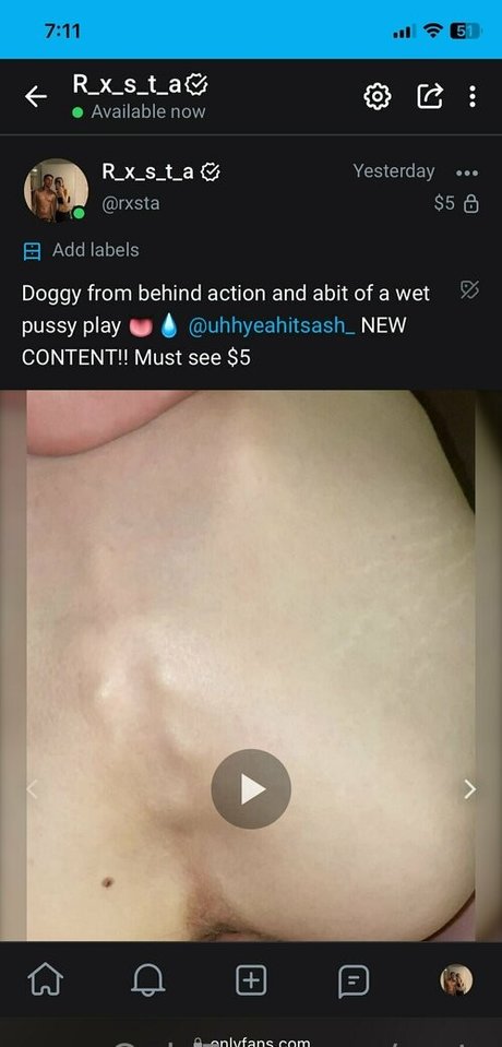 Foto di nudo di fuga di OnlyFans di Rxsta